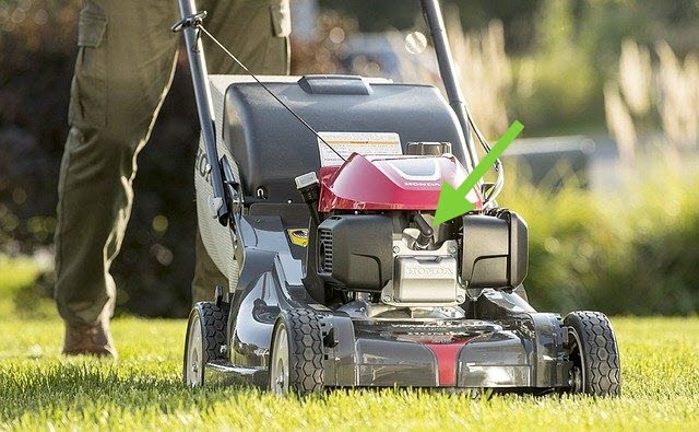 lawn mower dies when choke off